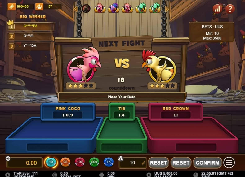 Rooster Fight game - play for free