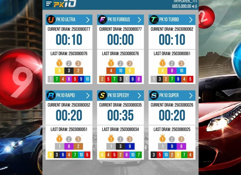 Pk10 game - play for free