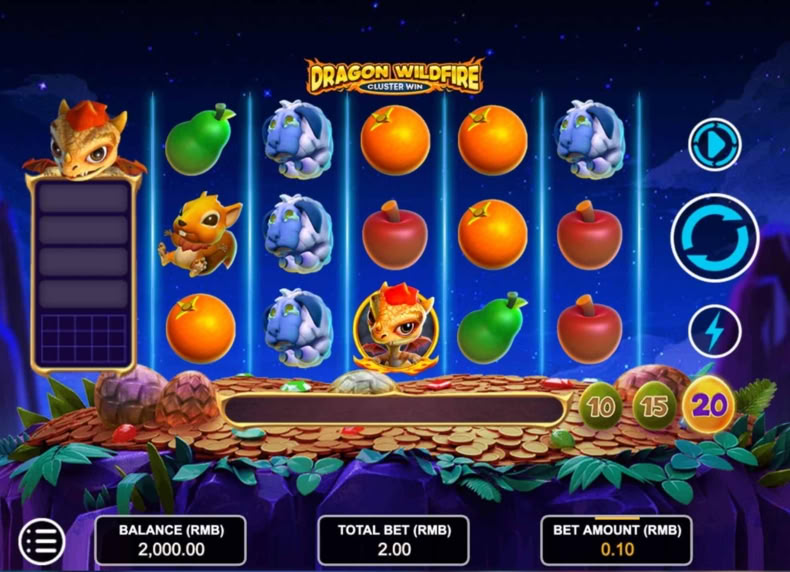 Dragon Wildfire: Cluster Win game - play for free
