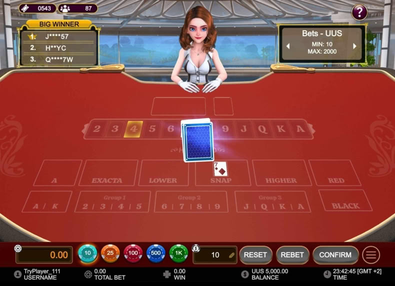 Hi Lo Card game - play for free