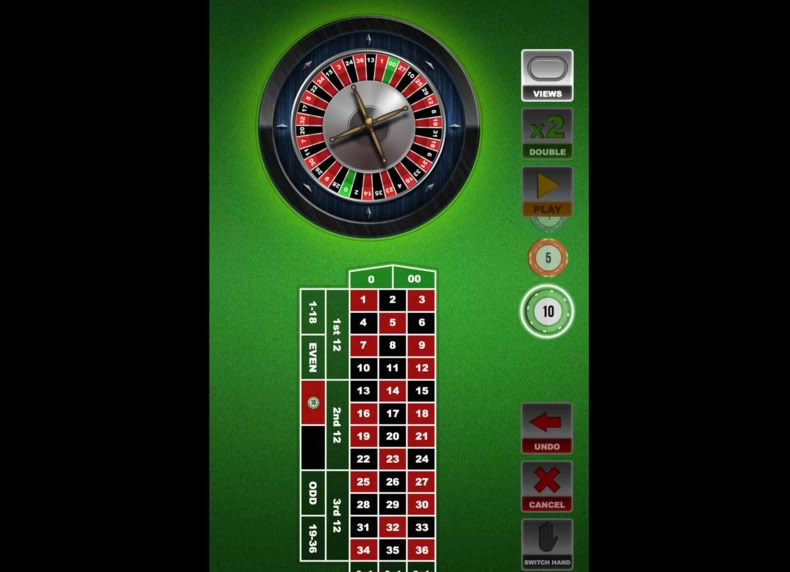 Vertical American Roulette game - play for free