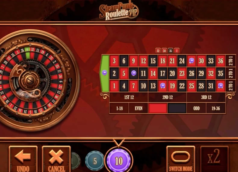 SteamPunk Roulette VIP game - play for free