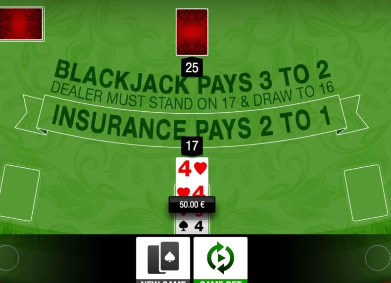 Blackjack Multihand 3 Seats game - play for free