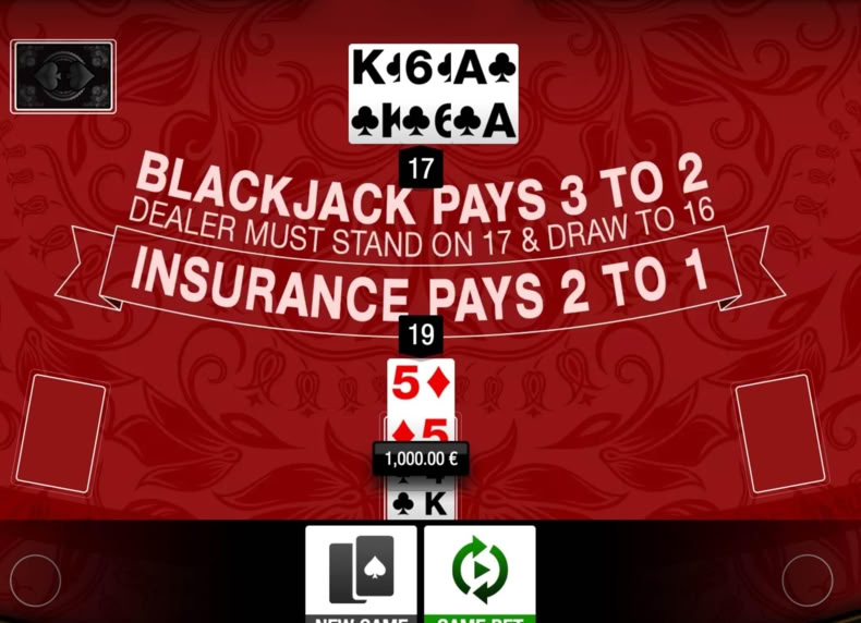 Blackjack Multihand 3 Seats VIP game - play for free