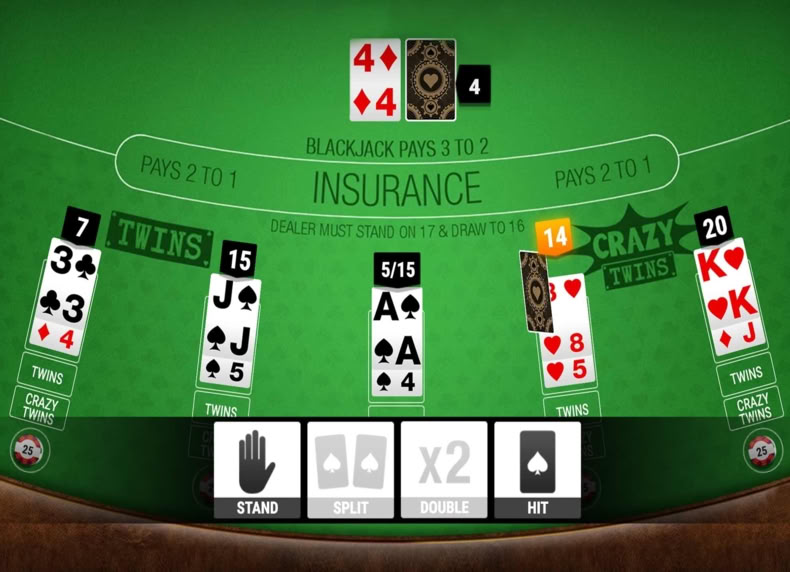 BlackJack Twins & Crazy Twins game - play for free