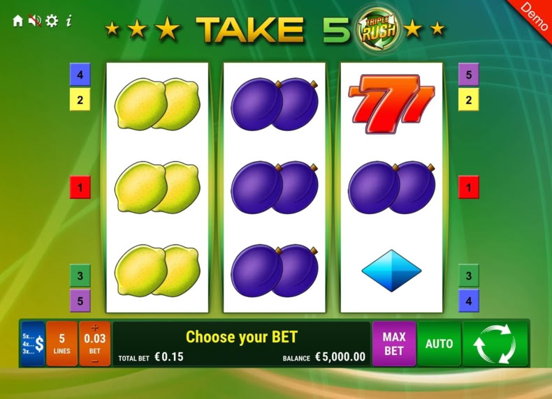 Take 5 TRIPLE RUSH game - play for free