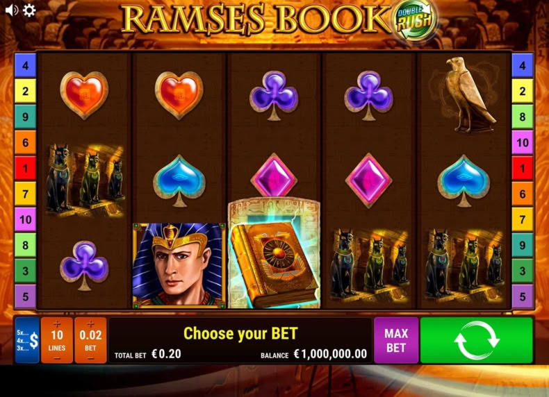 Ramses Book DOUBLE RUSH game - play for free
