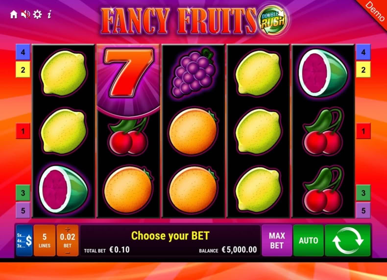Fancy Fruits DOUBLE RUSH game - play for free