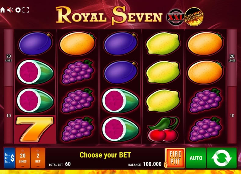 Royal Seven XXL Red Hot Firepot game - play for free