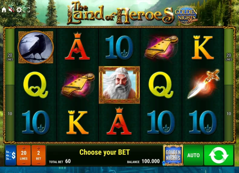 The Land of Heroes Golden Nights game - play for free