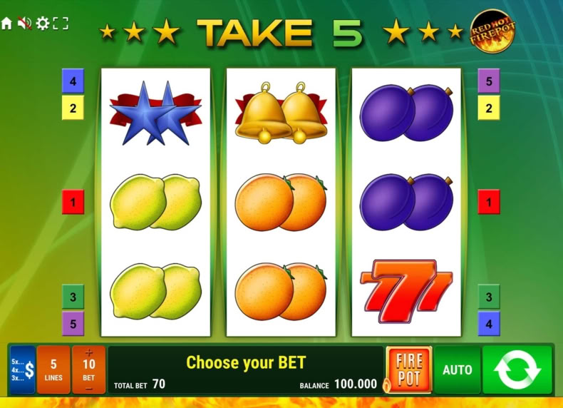 Take 5 Red Hot Firepot game - play for free