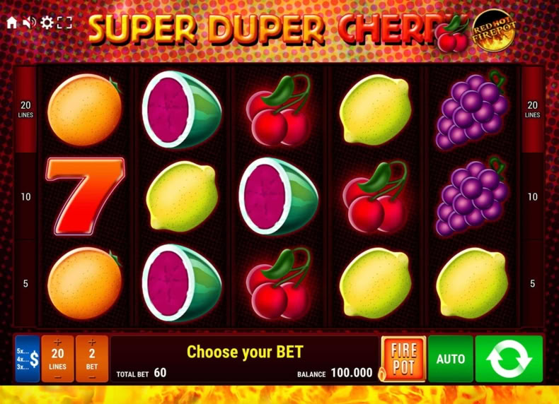 Super Duper Cherry Red Hot Firepot game - play for free