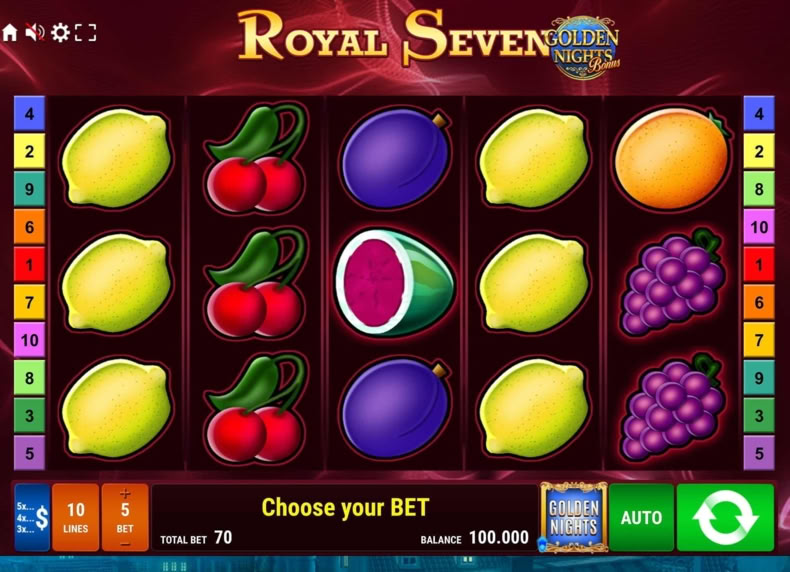 Royal Seven Golden Nights game - play for free