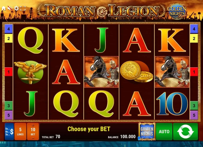 Roman Legion Golden Nights game - play for free