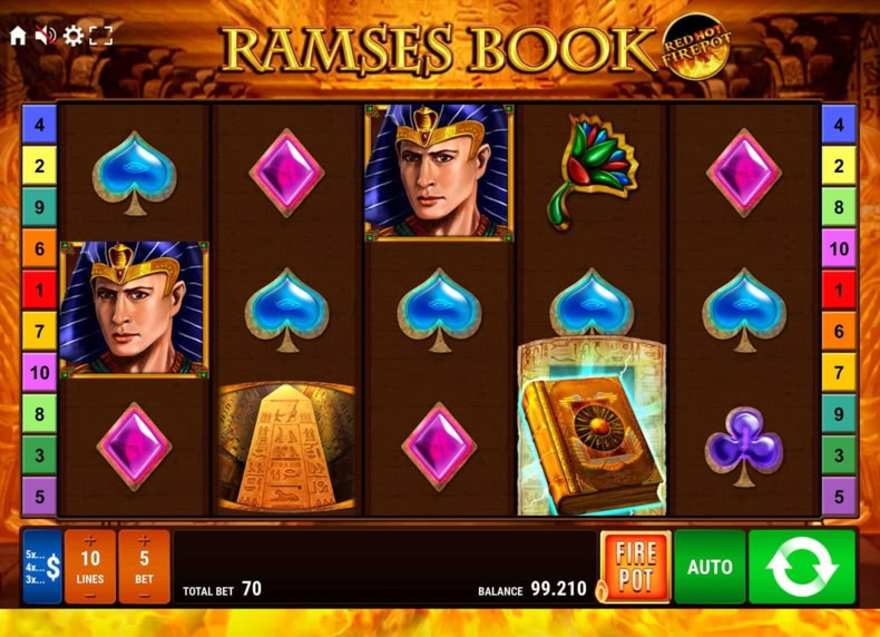 Ramses Book Red Hot Firepot game - play for free
