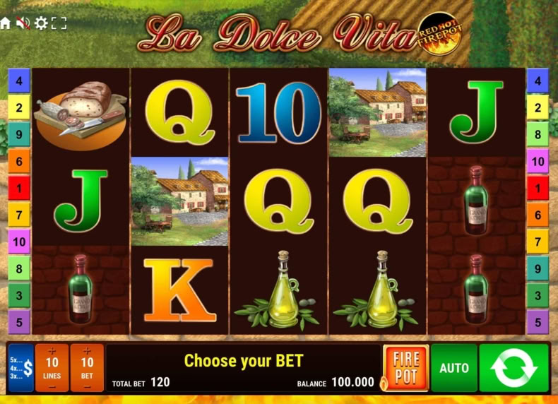 La Dolce Vita Red Hot Firepot game - play for free