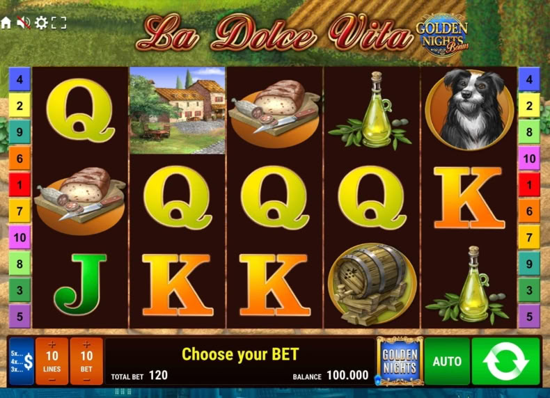 La Dolce Vita Golden Nights game - play for free