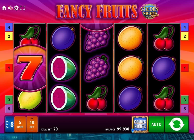 Fancy Fruits Golden Nights game - play for free