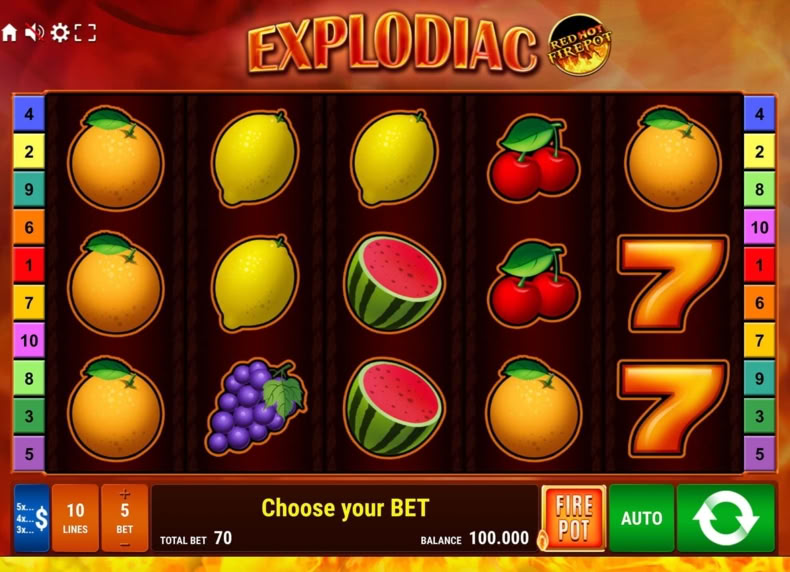 Explodiac Red Hot Firepot game - play for free
