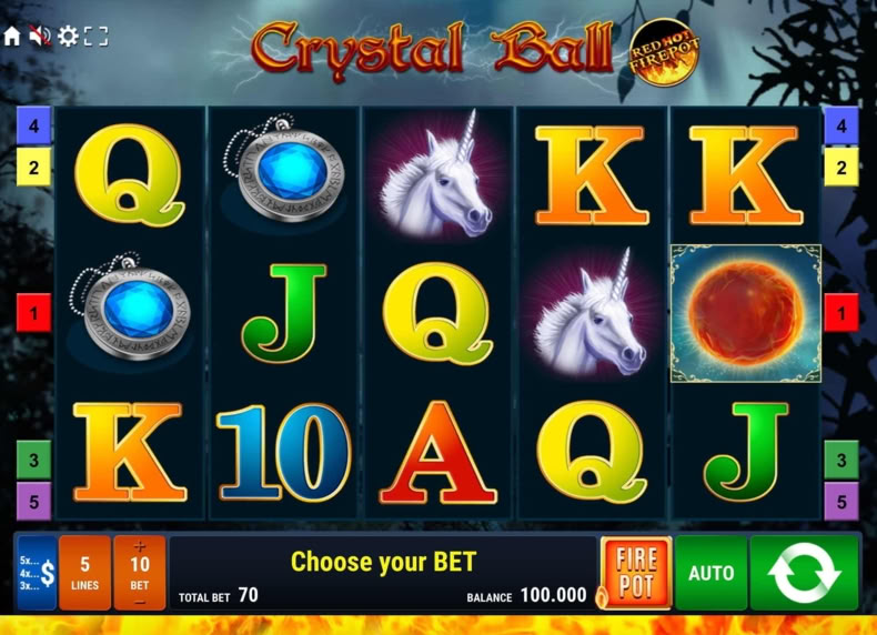 Crystal Ball Red Hot Firepot game - play for free