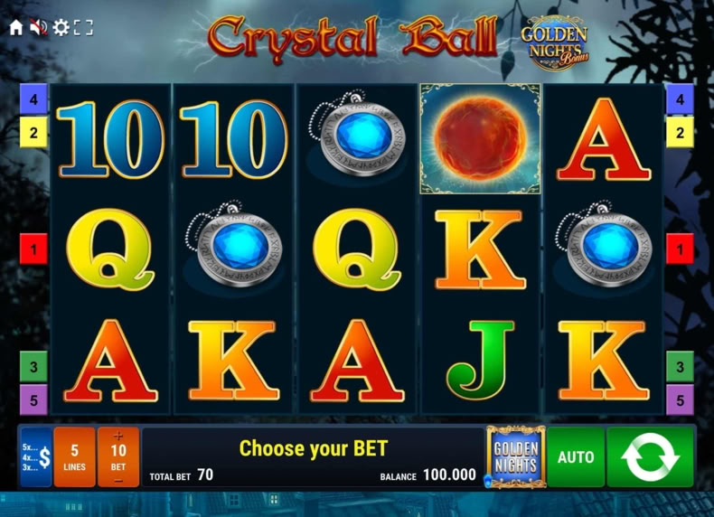 Crystal Ball Golden Nights game - play for free