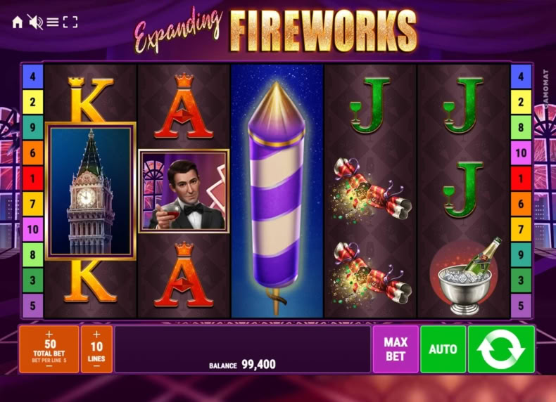 Expanding Fireworks game - play for free