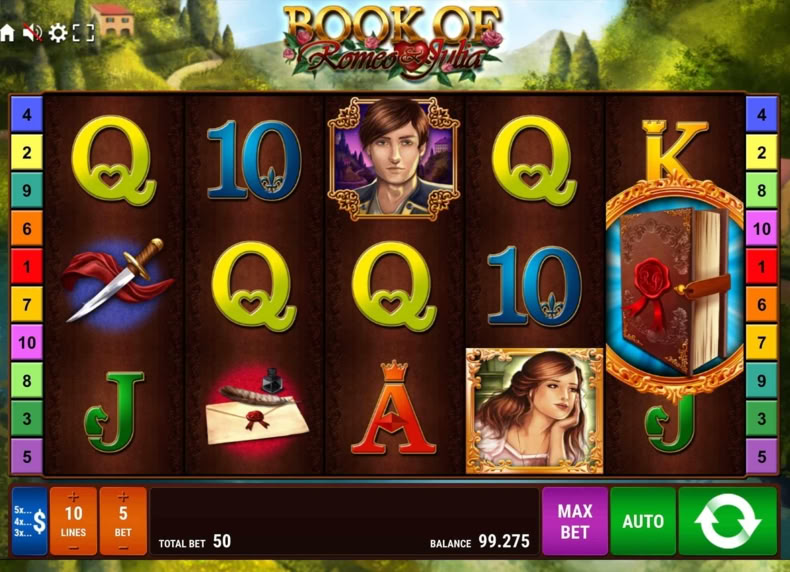 Book of Romeo and Julia game - play for free