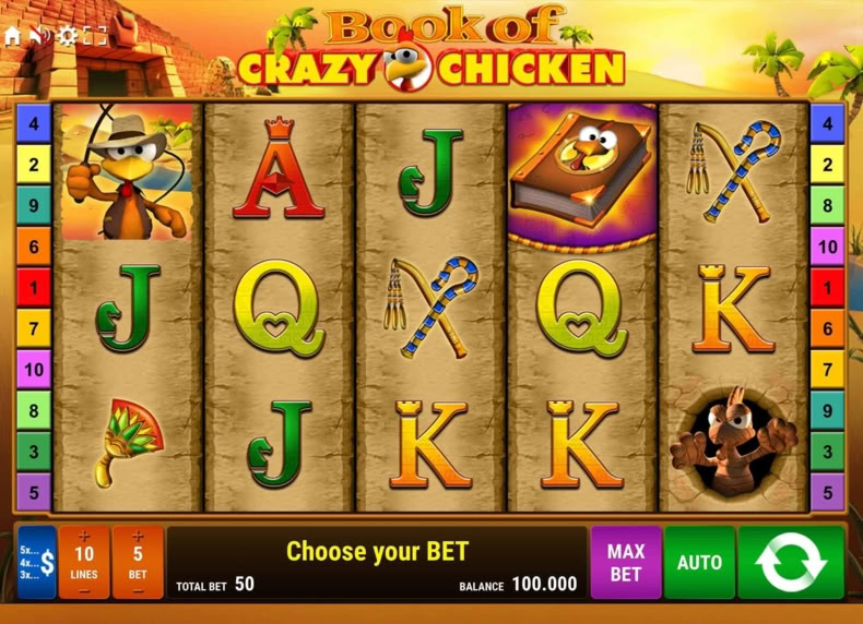 Book of Crazy Chicken game - play for free