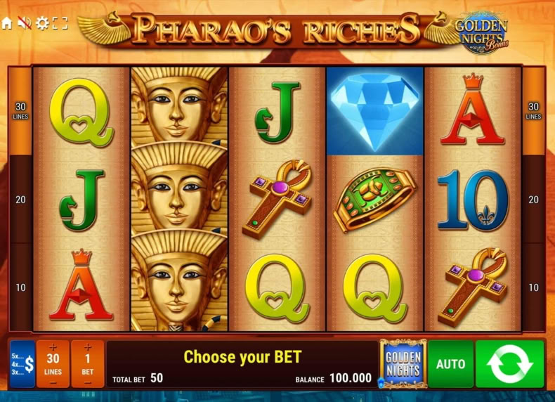 Pharao's Riches Golden Nights game - play for free