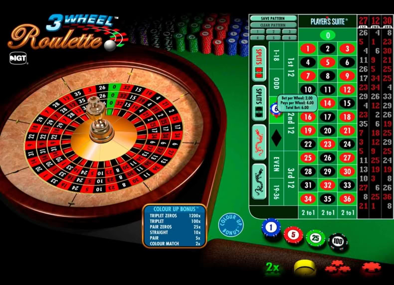 3 Wheel Roulette game - play for free