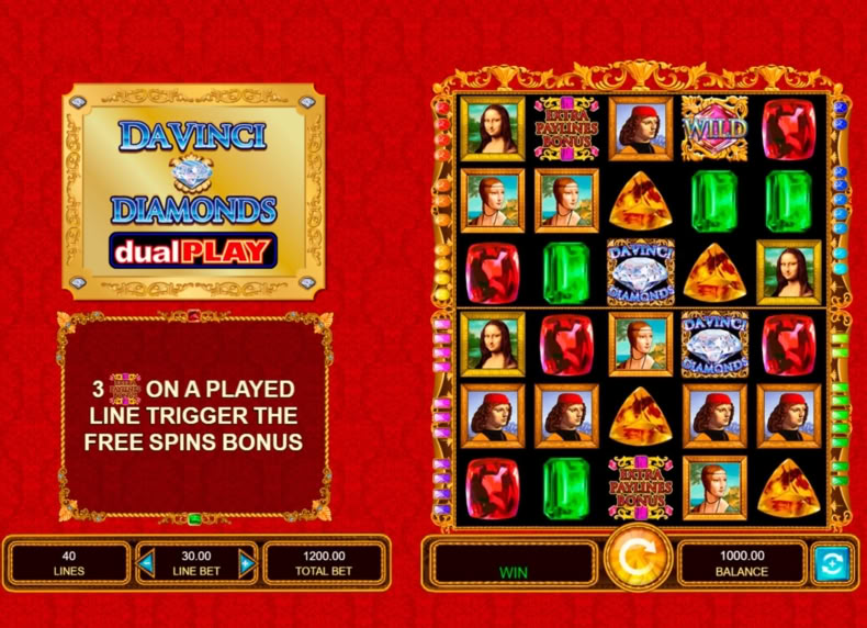 Da Vinci Diamonds Dual Play game - play for free