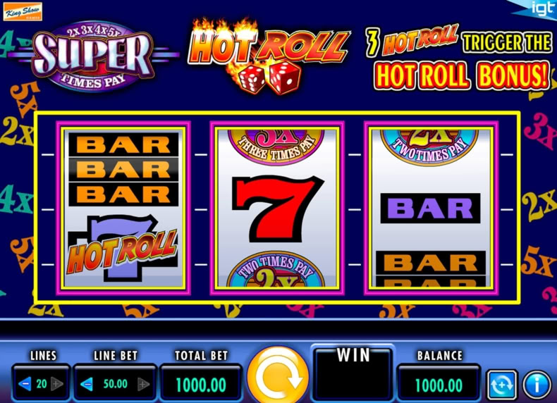 Hot Roll Super Times Pay game - play for free
