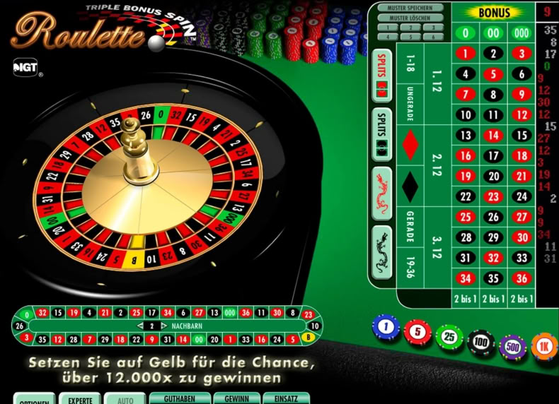 Triple Bonus Spin Roulette game - play for free