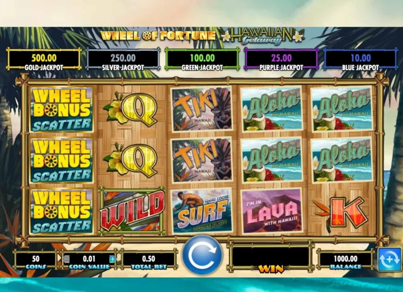 Wheel of Fortune - Hawaiian Getaway game - play for free