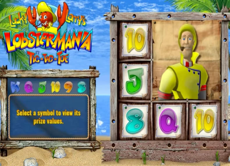 Lucky Larry's Lobstermania Tic-Tac-Toe game - play for free