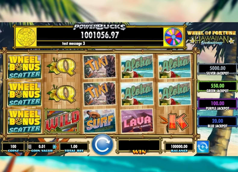 POWERBUCK$ Wheel of Fortune - Hawaiian Getaway game - play for free