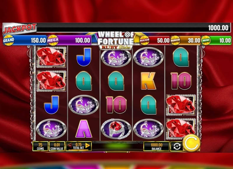 Wheel of Fortune - Ruby Riches game - play for free