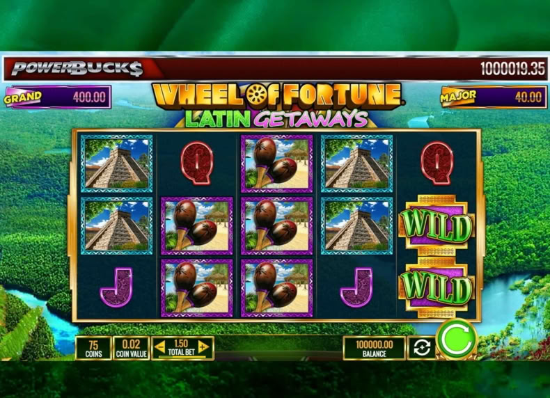 POWERBUCK$ Wheel of Fortune - Latin Getaways game - play for free