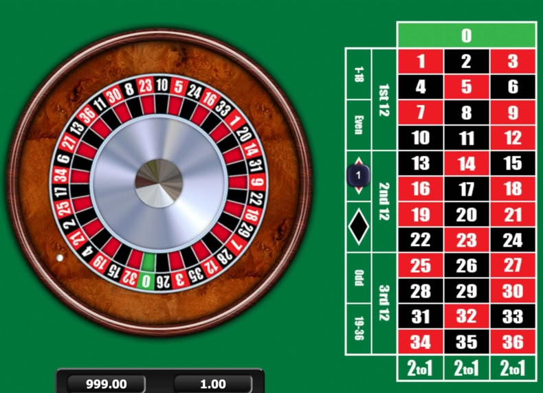 20p Roulette game - play for free