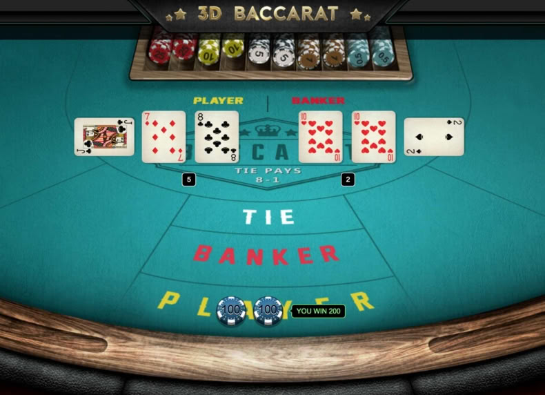 3D Baccarat game - play for free