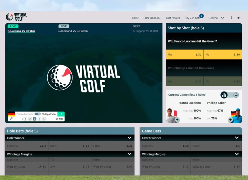 Virtual Golf game - play for free