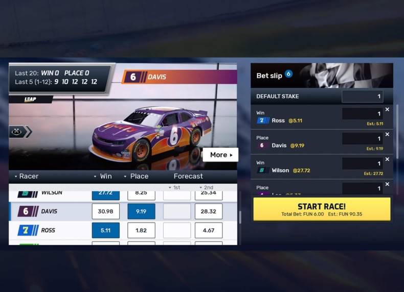 Nascar Streak game - play for free