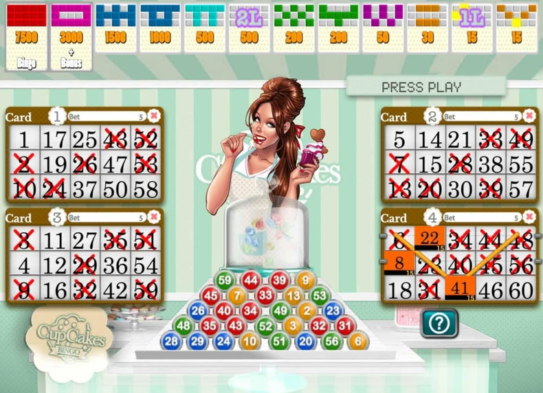 Cupcakes Bingo game - play for free