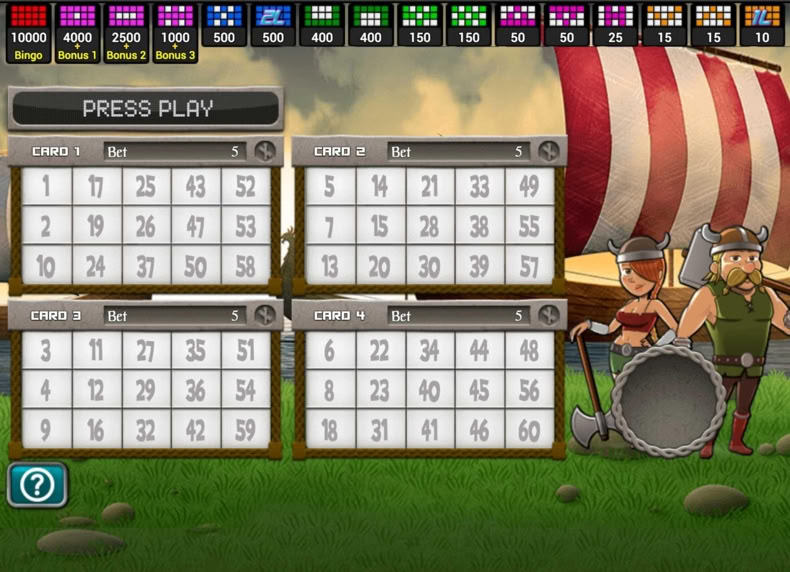 Vikings Bingo game - play for free
