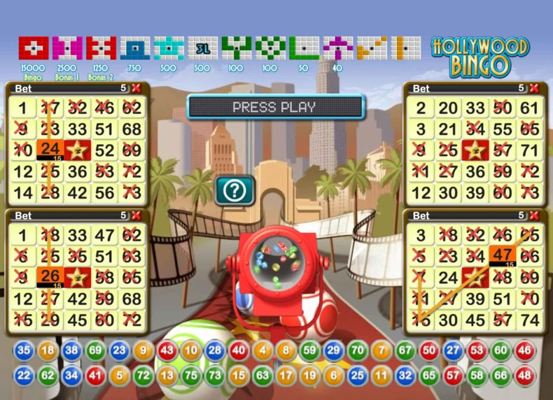 Hollywood Bingo game - play for free