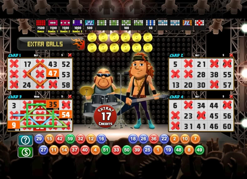 Rock Live Bingo game - play for free