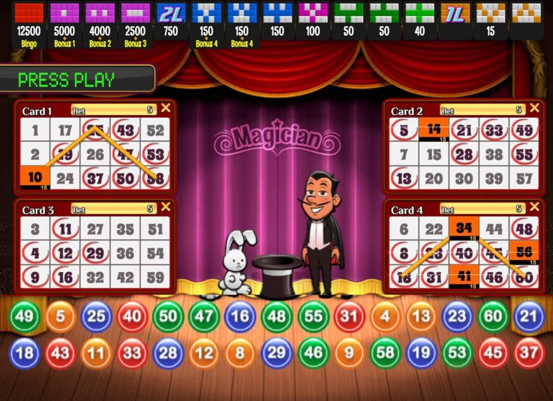 Magician Bingo game - play for free