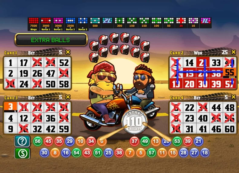 Bikers Bingo game - play for free