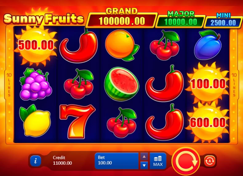 Sunny Fruits: Hold and Win game - play for free
