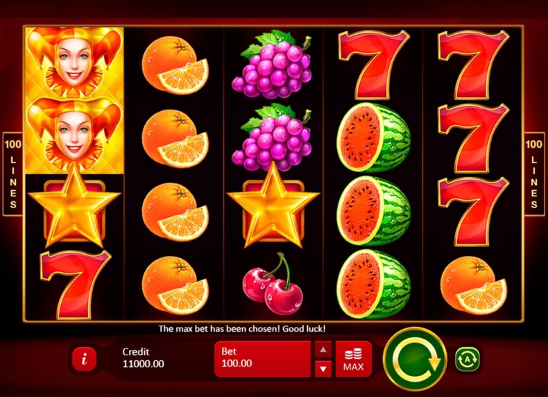Fruits & Jokers: 100 Lines game - play for free
